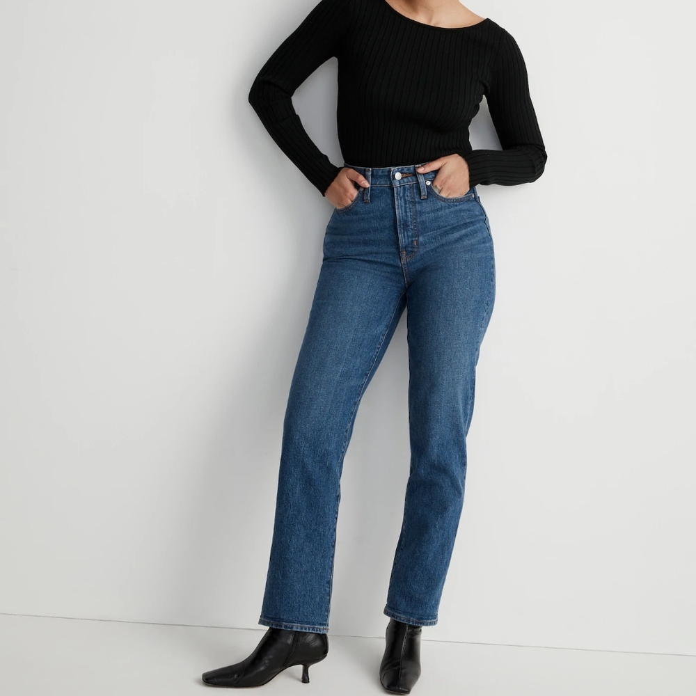Madewell The Curvy Perfect Vintage Straight Jean in Mayfield Wash Size 31